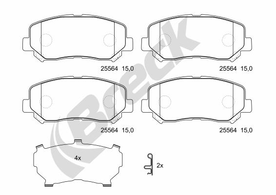 Set placute frana,frana disc 25564 00 701 00 BRECK